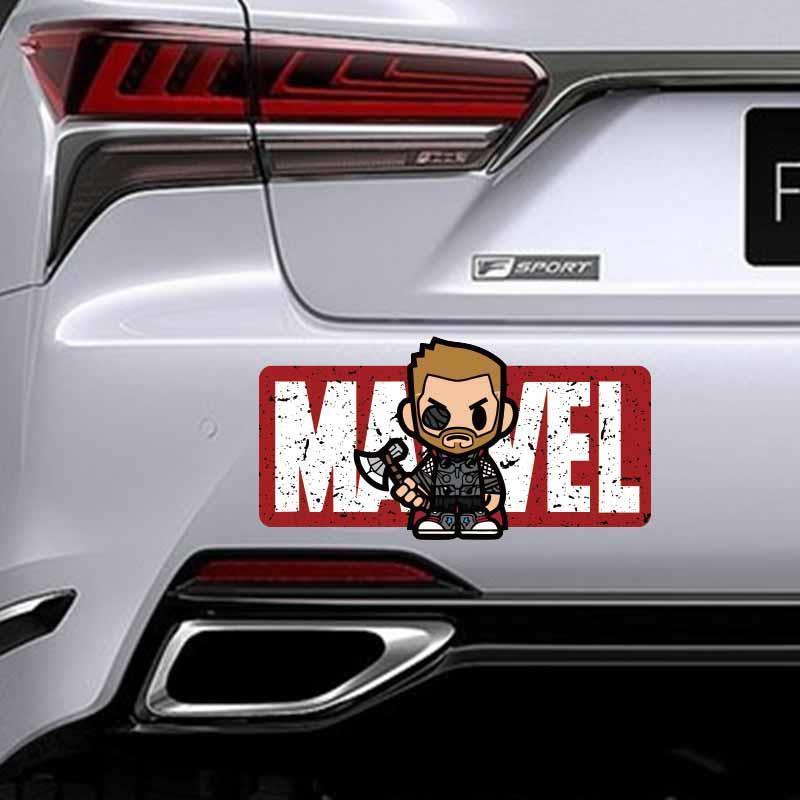 Xe Ô Tô Chống Trầy Xước Miếng Dán Trang Trí Dải Dài Người Nhện Dán Avengers Ngộ nghĩnh Sáng Tạo Độc Đáo Cơ Thể Dán