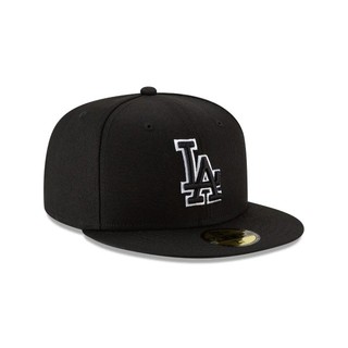 Bóng chày Major League Los Angeles Dodgers - Mũ đội sau có thể tùy chỉnh hoàn toàn, vành phẳng màu đen với họa tiết thêu - Style thời trang Mỹ