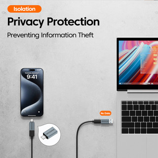 Elough Bộ chặn dữ liệu USB Bộ chuyển đổi sạc USB Không đồng bộ hóa dữ liệu Sạc nhanh Bộ chặn dữ liệu USB / Type-C