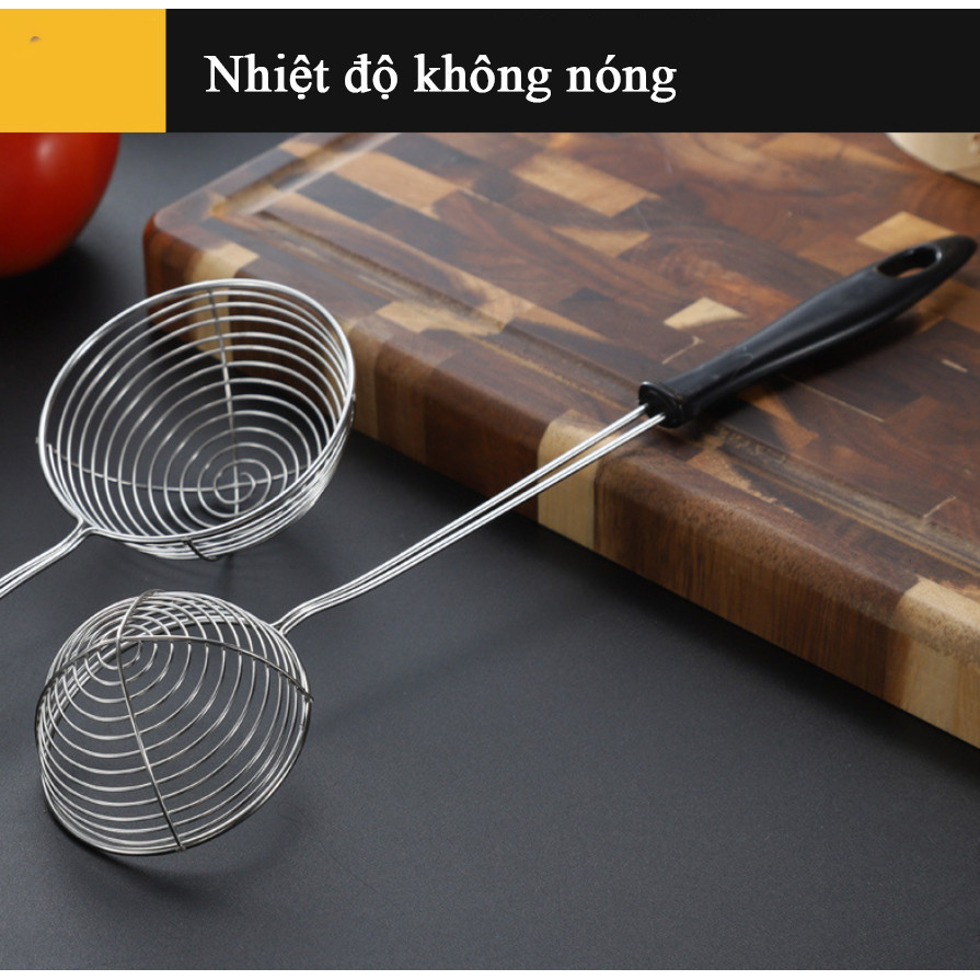 M6B7 Vợt múc Topping trân châu, vợt múc lẩu inox cán đỏ siêu bền MALAN