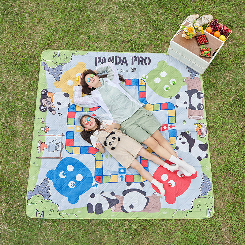 Camel CROWN Panda Flying Chess Lều dày ngoài trời Thảm chống ẩm, Thảm dã ngoại