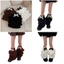 Treeling Ấm Lông Thú Giả Chân Gaiters Mùa Đông Nhiệt Lông Tầng Ruffle Chân Ấm Có