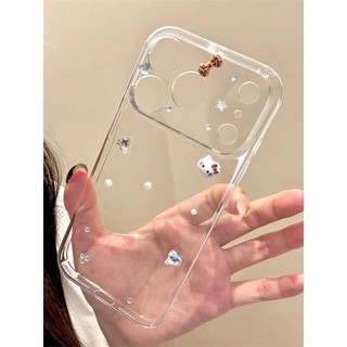 Ốp Điện Thoại Flash Trong Suốt Sang Trọng Kt Cat Cho iPhone17 16 15 14 13 12 11 Pro Max Bảo Vệ Camera Chống Sốc Ốp Lưng Cứng Chống Rơi