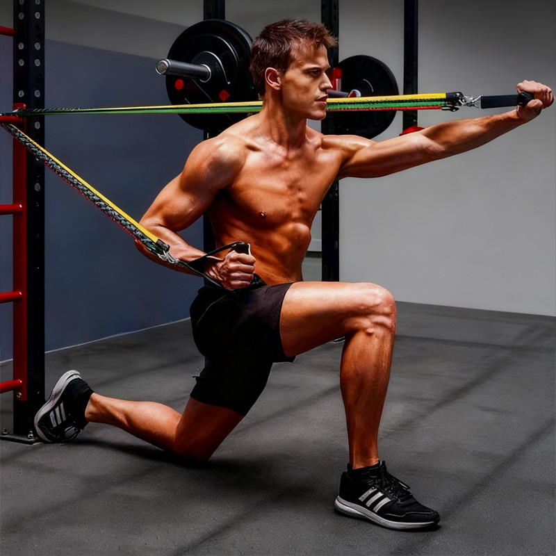Bộ 5 Dây Tập Gym Ngũ Sắc Đàn Hồi Cao Cấp 11 Món – Dây Kháng Lực Toàn Thân, Dụng Cụ Tập Thể Hình Tại Nhà