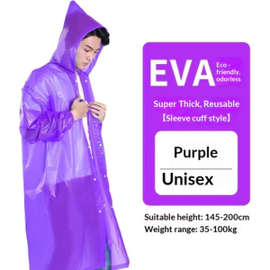 Áo mưa EVA dày bền cho người lớn Đi bộ đường dài ngoài trời Câu cá Du lịch Poncho chống thấm nước Unisex