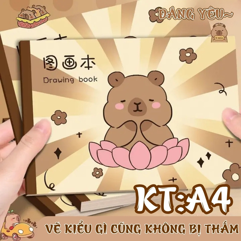 Vở vẽ A4 20 trang giấy dày tranh hoạt hình mắt khuyến khích sáng tạo mỹ thuật học sinh tiện lợi hot
