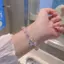 JULYHOT Ánh Trăng Pha Lê Nơ Đính Hạt Vòng Tay Nhẹ Sang Trọng Đàn Hồi Vòng Tay Cho Bé Gái Phụ Kiện Trang Sức Quà Tặng Massivedeals