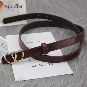 AqToCna Mới Đôi Trái Tim Tình Yêu Bule Mỏng Thắt Lưng Nữ Đơn Giản Quần Jean Có Phù Hợp Với Áo Sơ Mi Dài Thắt Lưng Trang Trí Nữ AqToCna
