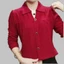 Xuân Thu Mới Cổ Polo Áo Sơ Mi Voan Rời Và Giảm Béo Thời Trang Cho Nữ