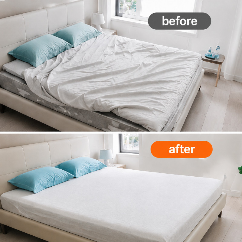 Set 4 Kẹp giữ ga giường vô hìn, Kẹp cố định ga giường chống trượt, Thanh cố định ẩn hình đẹp mắt hơn