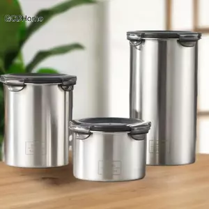 GCDHome Lọ Bảo Quản 500 / 900 / 1400ml Thép Không Gỉ Kín Hộp Đựng Bình Nhà Bếp Tổ Chức Cho Hạt Tươi Rau Cà Phê HOT