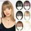 JUNYUE88US Bang Hair Extension, Giả Hairpiece Fringe Blunt Bangs, Phụ Kiện Tóc Kiểu Màu Nâu Tự Nhiên Giả Nổ Phụ Nữ