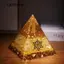 Kim tự tháp pha lê CATIYAHA, Kim tự tháp Citrine Orgonite thủ công 5 / 6 / 8 / 10cm, Nhựa trang trí Thiết kế khối Quà tặng Sự thịnh vượng Thu hút Trang trí nhà pha lê