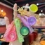 QEARY Nhấp Nháy Baozi Móc Khóa, Cao Su Mềm Phát Sáng Hấp Bun Móc Khóa, Đồ Chơi Fidget Kích Thước Mini Squishy 3D Bóp Đồ Chơi Nhân Viên Văn Phòng