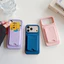 2IN1 Silicon Lỏng Cho Ví Dành Cho iPhone 17 16 14 13 12 Đựng Thẻ Cho Ví Nam Châm Thời Trang Tương Thích