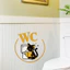 Miếng Dán Ghế Vệ Sinh Logo Tường wc Trang Trí Nhà Vệ Sinh Lối Vào Cửa Xuyên Biên Giới Phòng Tắm Bề Mặt Bán Buôn Miếng Dán
