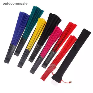 Võ Thuật Trung Quốc Kung Fu Fan Dance Fan Nhựa Hiệu Suất Sân Khấu Quạt Gấp Màu Trơn Photo Prop FSI