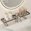 Kệ trang điểm phòng tắm EDIWANY, Kệ quầy phòng tắm chống trượt 50 / 60cm, Thoát nước rỗng hạng nặng Không cần khoan Kệ phòng tắm