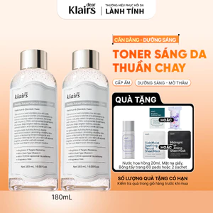 COMBO 2 Dear, Klairs Nước hoa hồng hỗ trợ làm sáng da Freshly Juiced Vitamin Essence Toner 180ml [FS]