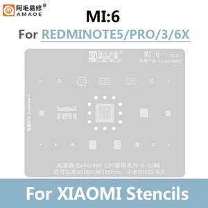 0.12mm Amaoe Mi 6 BGA Reballing Stencil cho Redmi Note 5 5pro Xiaomi Note3 6X SDM660 / SDM636 CPU POWER WIFI AUDIO IC Chip Lưới thép