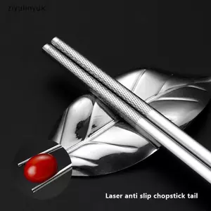 Ziyulinyuk 316 Thép Không Gỉ Chopsti Laser Khắc Trung Quốc Chopstis Chống Trượt Hộ Gia Đình Kim Loại Có Thể Tái Sử Dụng Chopsti Nhà Bếp Bộ Đồ Ăn VN