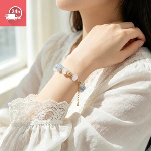 Vòng tay đi lại hàng ngày cầu vồng ngọc trai chống phai màu