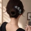 Bướm Zircon Hình Chữ U Đính Hạt Kẹp Tóc Nữ 2026 Cao Cấp Đầu Sau Kẹp Tóc