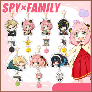SQ11 Anime SpyxFamily Móc Khóa Anime Móc Khóa Acrylic Dễ Thương Túi Mặt Dây Chuyền Hoạt Hình Lid Yor Anya Móc Chìa Khóa Quà Tặng