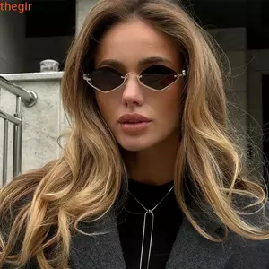 Kính râm hình thoi THEGIRL8B, Kính mắt UV400 Kính râm đa giác, Kính râm chống tia cực tím đa năng Kính râm thể thao ngoài trời dành cho nữ