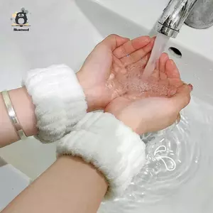 1 Cặp Nữ Tập Yoga Chạy Mặt Rửa Dây Đeo Tay Để Rửa Mặt Spa Cổ Tay Washband Tóc Microfiber Thấm Hút Mới