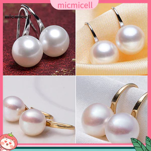 MIC _ Hook Bông Tai Thanh Lịch Dễ Dàng Phù Hợp Nhỏ Gọn Ngọc Trai Giả Trang Sức Nữ Để Mua Sắm Hẹn Hò