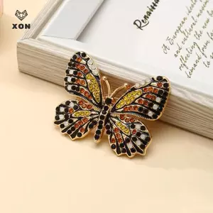 Thời Trang Tinh Tế Nhiều Màu Sắc Kim Cương Bướm Trâm Cài Động Vật Dễ Thương Xòe Pin Dành Cho Nữ Quần Áo Bé Gái Phụ Kiện Trang Sức Quà Tặng [Mina]