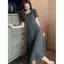 Mùa hè 2026 Plus size Hơi béo eo hẹp Váy thường ngày che phủ da thịt Tính khí giảm tuổi phù hợp với tất cả các trận đấu dài béo mm Váy đi lại hàng ngày dành cho nữ