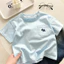 Trẻ Em Cotton Nguyên Chất Áo Thun Cotton Nguyên Chất Bé Trai Quần Áo Mùa Hè Bé Trẻ Em Quần Áo Bé Gái Rời Thường Ngày Top Nửa Tay RXUM