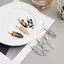 HFSHY 2 Chiếc Kẹp Tóc Acrylic Không Dấu Vết Họa Tiết Đá Cẩm Thạch Vàng Kim Loại Khóa Không Uốn Cong Tóc Barrettes Cho Bé Gái Tóc Hàng Ngày Bằng Cố Định VN