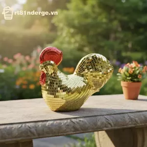 GE Gương Sáng Tạo Chien Điêu Khắc Tượng Disco Ball RoosterShape Trang Trí Nhà Đồ Trang Trí Dự Tiệc Đồ Trang Trí Sinh Nhật VN