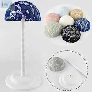 Giá đỡ tóc giả JVSUB, Giá đỡ đầu tóc giả gấp ren, Giá đỡ tóc giả ổn định bằng nhựa bền bỉ Màn hình hiển thị mũ
