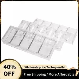 10 chip poker acrylic chuyên nghiệp 100 khay chip (không có nắp)
