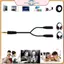 Cáp chia âm thanh nam sang nữ POWER 3,5mm Bộ chuyển đổi Y để chia sẻ tai nghe trong ô tô và gia đình Thiết kế bền bỉ.