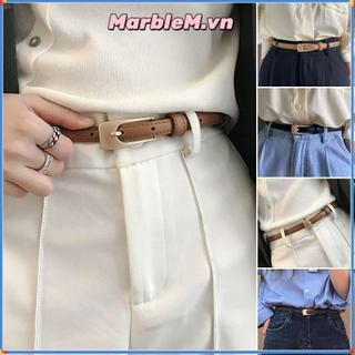 Thắt lưng da MARBLEM retro dành cho nữ, phù hợp với quần hàng ngày
