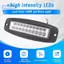 2X 7 Inch Dual-Color 100W Led Work Light Bar Flush Mount Flood Driving Fog Lamp