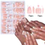{WELV}144PCS Press On Nails Set Celestial Design Fake Nails Kit Easy To Apply Long