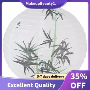 30cm Chụp Đèn Giấy Đèn Lồng Phong Cách Phương Đông Đèn Trang Trí Trung Quốc, Tre