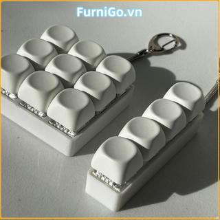 Nắp bàn phím FURNIGO, keycap DIY, móc khóa fidget bàn phím 4/9 phím, đồ chơi thư giãn pincher, pass the time cho người lớn