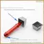 Bàn phím cơ bằng hợp kim nhôm 3 tầng 2X Keycap Puller Keycap Trục tẩy bàn phím Công cụ làm sạch thay thế