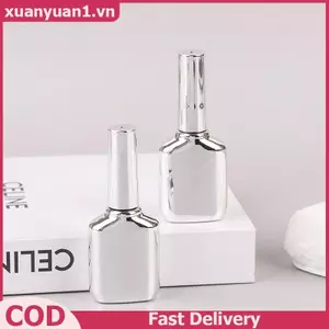 XUAN Rỗng Nail Gel Thủy Tinh 15ml Sơn Móng Tay Chai Mạ Điện Màu Bạc Móng Tay Làm Đẹp Dầu Paing Chai Móng Tay Gel Hộp Đựng VN