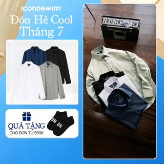Áo Sơ Mi Tay Dài Nam ICONDENIM Cổ Đức Co Dãn Nhẹ Form Slim SMID0255
