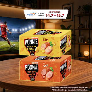 Combo 2 Hộp Pönnie HotDog Giòn Vị Bắp Và Vị Cay(2 Hộp 40 Cây x 28G)