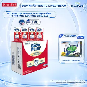 Thùng 24 hộp SBPS Nutifood GrowPLUS+ Suy Dinh Dưỡng (Đỏ) Ít đường 110ml - Tăng Cân, Tăng Chiều Cao (Bao bì tùy lô hàng)