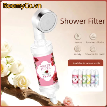 Bộ lọc vòi hoa sen ROOMYCO, Bộ lọc đầu vòi hoa sen nước hoa, Máy lọc vòi sen PP có thể thay thế Phụ kiện phòng tắm